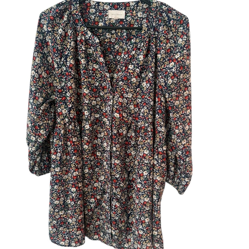 Floral Button-Up Blouse